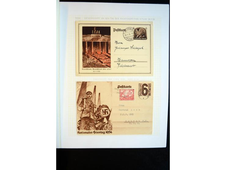 1933/45, schöne ungebraucht/postfrische und gestempelte Sammlung mit Zusammendrucken und Briefe, dabei bessere wie 508-11 ges