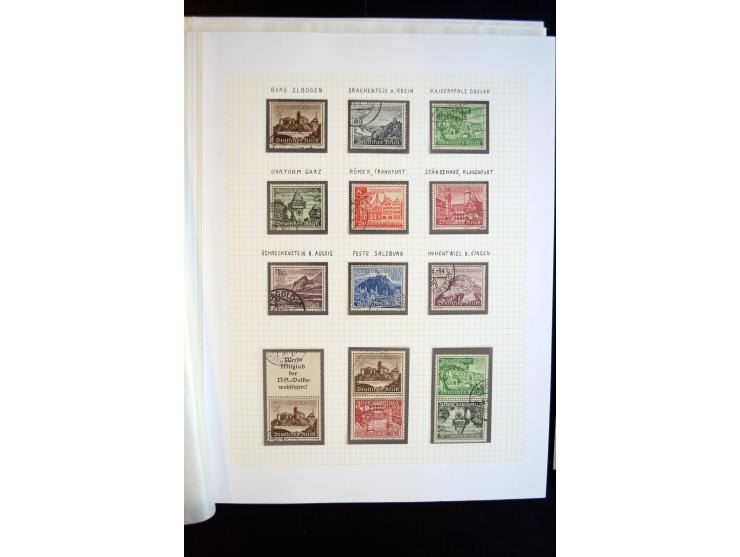 1933/45, schöne ungebraucht/postfrische und gestempelte Sammlung mit Zusammendrucken und Briefe, dabei bessere wie 508-11 ges
