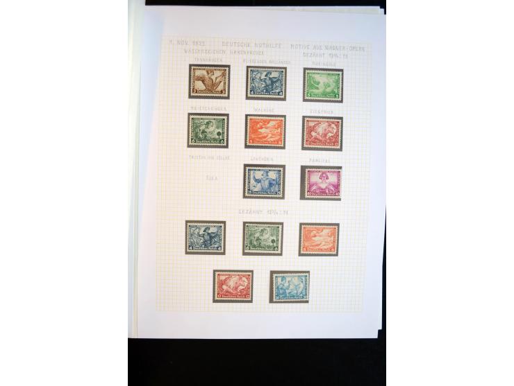 1933/45, schöne ungebraucht/postfrische und gestempelte Sammlung mit Zusammendrucken und Briefe, dabei bessere wie 508-11 ges