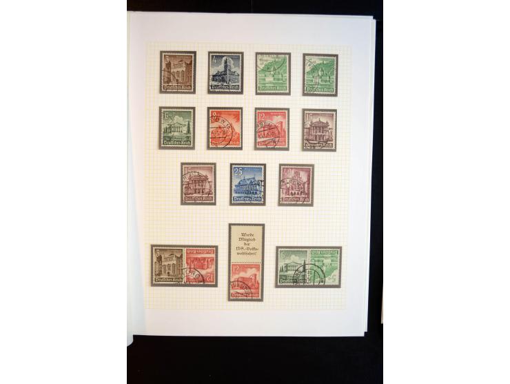 1933/45, schöne ungebraucht/postfrische und gestempelte Sammlung mit Zusammendrucken und Briefe, dabei bessere wie 508-11 ges