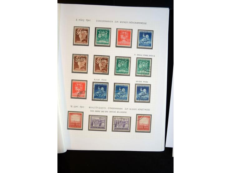 1933/45, schöne ungebraucht/postfrische und gestempelte Sammlung mit Zusammendrucken und Briefe, dabei bessere wie 508-11 ges