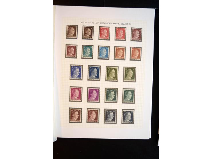 1933/45, schöne ungebraucht/postfrische und gestempelte Sammlung mit Zusammendrucken und Briefe, dabei bessere wie 508-11 ges