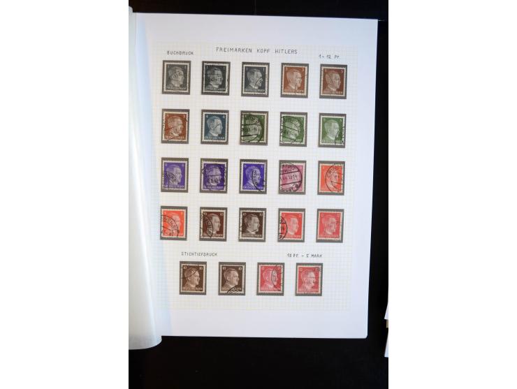 1933/45, schöne ungebraucht/postfrische und gestempelte Sammlung mit Zusammendrucken und Briefe, dabei bessere wie 508-11 ges