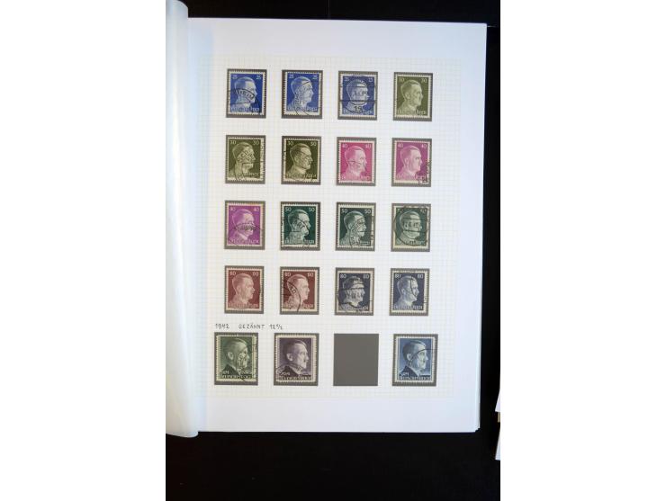 1933/45, schöne ungebraucht/postfrische und gestempelte Sammlung mit Zusammendrucken und Briefe, dabei bessere wie 508-11 ges