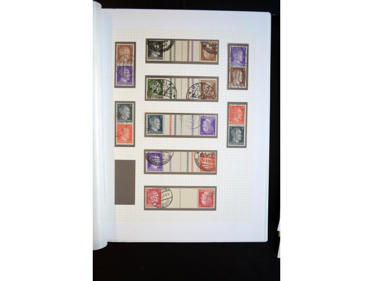 1933/45, schöne ungebraucht/postfrische und gestempelte Sammlung mit Zusammendrucken und Briefe, dabei bessere wie 508-11 ges