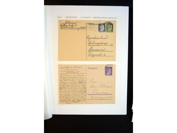 1933/45, schöne ungebraucht/postfrische und gestempelte Sammlung mit Zusammendrucken und Briefe, dabei bessere wie 508-11 ges