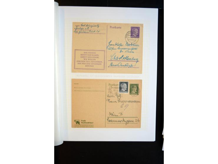 1933/45, schöne ungebraucht/postfrische und gestempelte Sammlung mit Zusammendrucken und Briefe, dabei bessere wie 508-11 ges