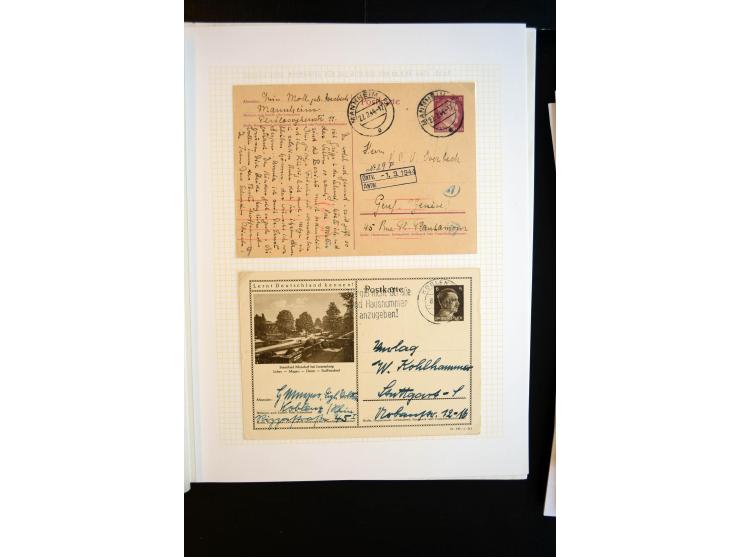 1933/45, schöne ungebraucht/postfrische und gestempelte Sammlung mit Zusammendrucken und Briefe, dabei bessere wie 508-11 ges
