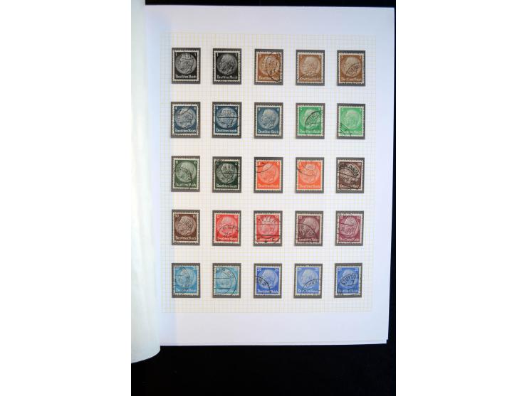 1933/45, schöne ungebraucht/postfrische und gestempelte Sammlung mit Zusammendrucken und Briefe, dabei bessere wie 508-11 ges