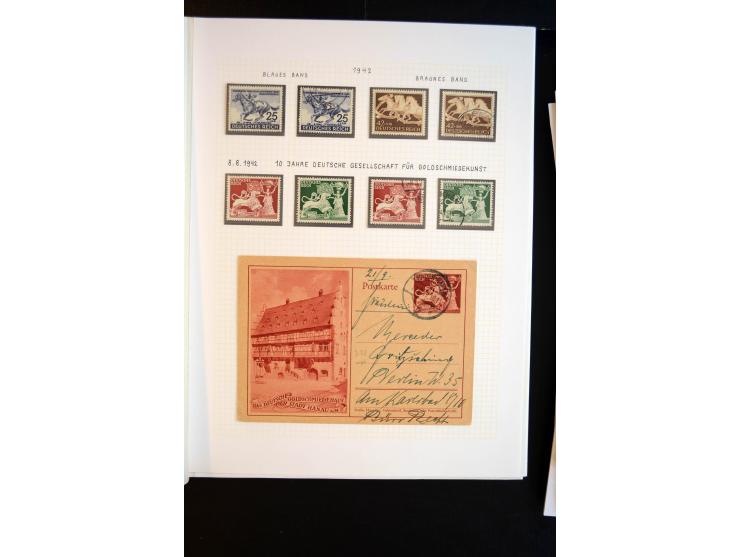 1933/45, schöne ungebraucht/postfrische und gestempelte Sammlung mit Zusammendrucken und Briefe, dabei bessere wie 508-11 ges