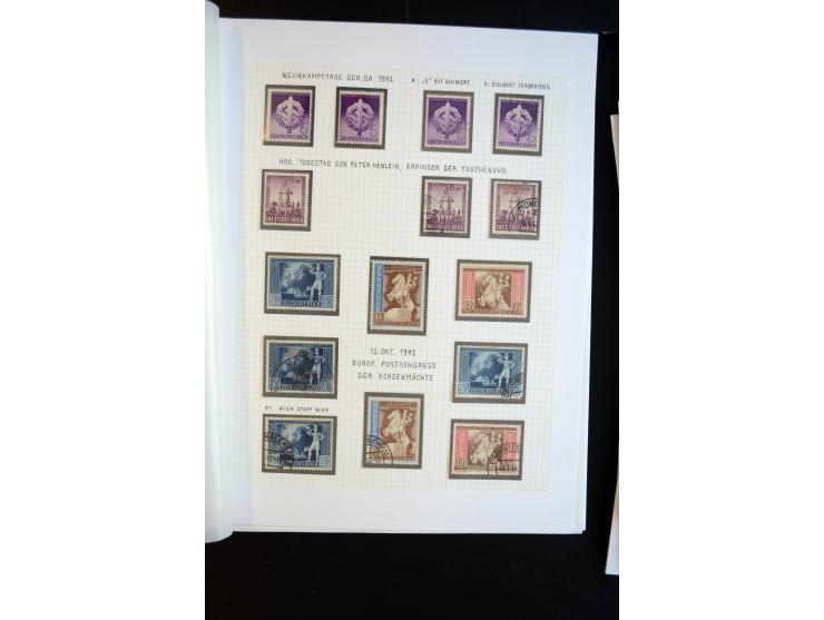 1933/45, schöne ungebraucht/postfrische und gestempelte Sammlung mit Zusammendrucken und Briefe, dabei bessere wie 508-11 ges