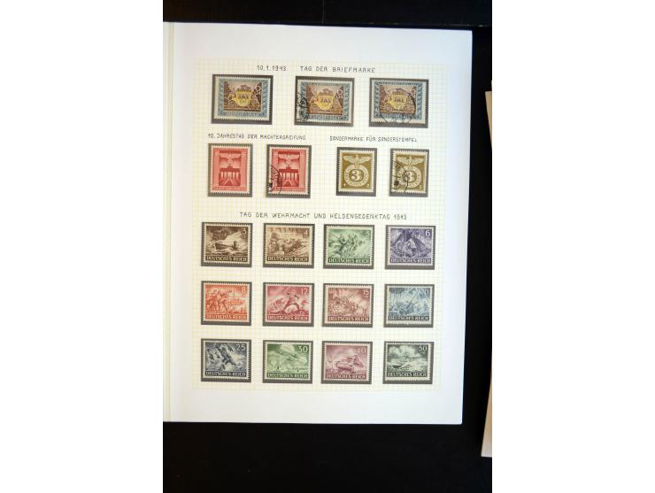 1933/45, schöne ungebraucht/postfrische und gestempelte Sammlung mit Zusammendrucken und Briefe, dabei bessere wie 508-11 ges