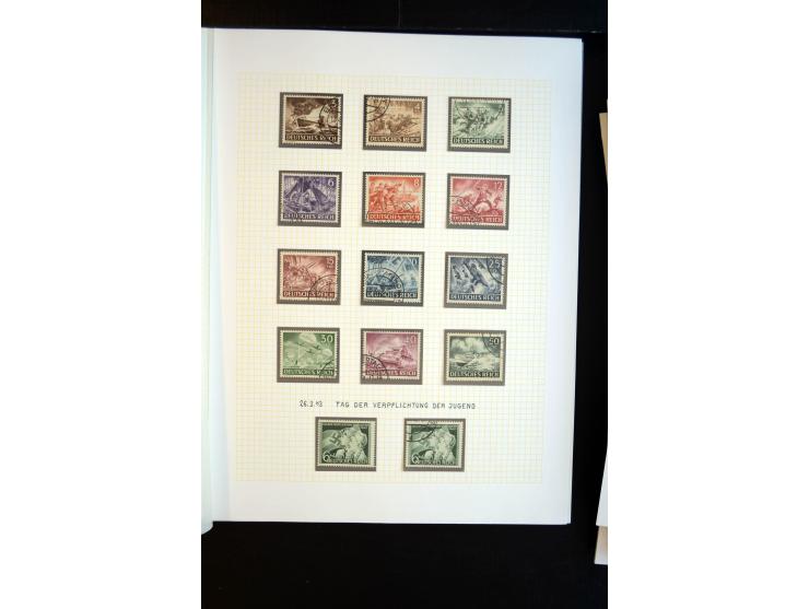 1933/45, schöne ungebraucht/postfrische und gestempelte Sammlung mit Zusammendrucken und Briefe, dabei bessere wie 508-11 ges
