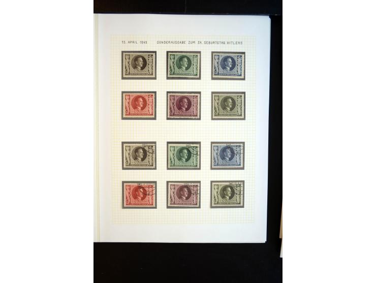 1933/45, schöne ungebraucht/postfrische und gestempelte Sammlung mit Zusammendrucken und Briefe, dabei bessere wie 508-11 ges