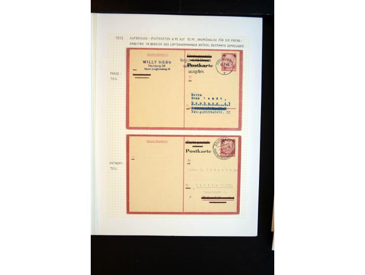 1933/45, schöne ungebraucht/postfrische und gestempelte Sammlung mit Zusammendrucken und Briefe, dabei bessere wie 508-11 ges