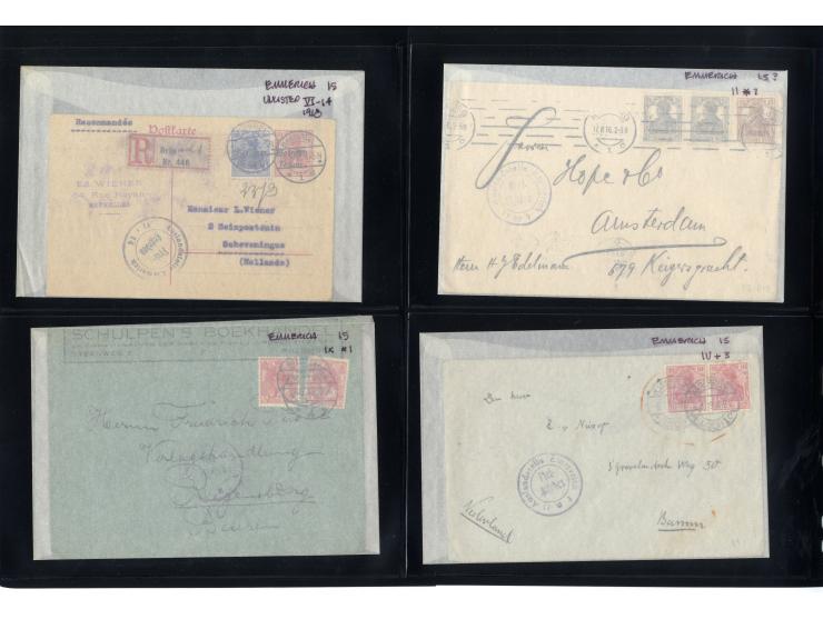 1914/22, ca. 190 Briefe, Karten und Ganzsachen mit vielen verschiedenen Zensur-Stempeln bzw. Verschlußzetteln inkl. etwas Dev