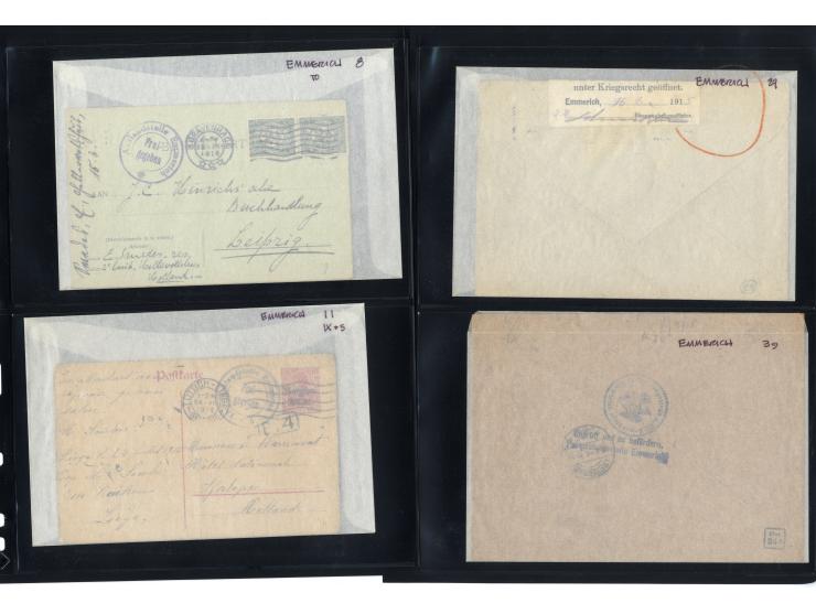 1914/22, ca. 190 Briefe, Karten und Ganzsachen mit vielen verschiedenen Zensur-Stempeln bzw. Verschlußzetteln inkl. etwas Dev