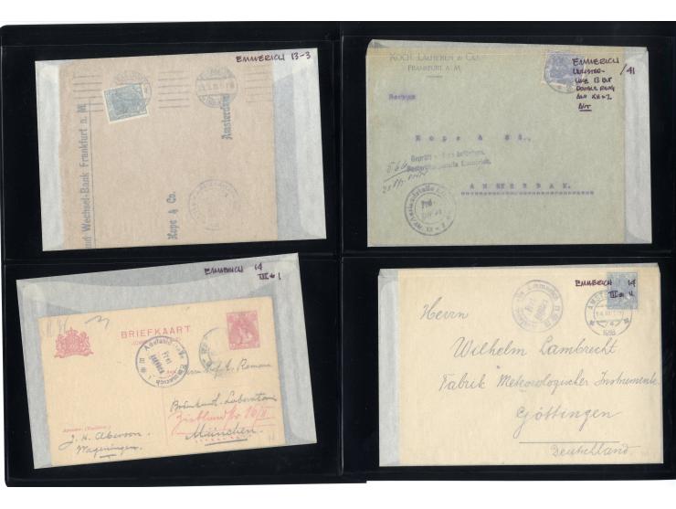 1914/22, ca. 190 Briefe, Karten und Ganzsachen mit vielen verschiedenen Zensur-Stempeln bzw. Verschlußzetteln inkl. etwas Dev