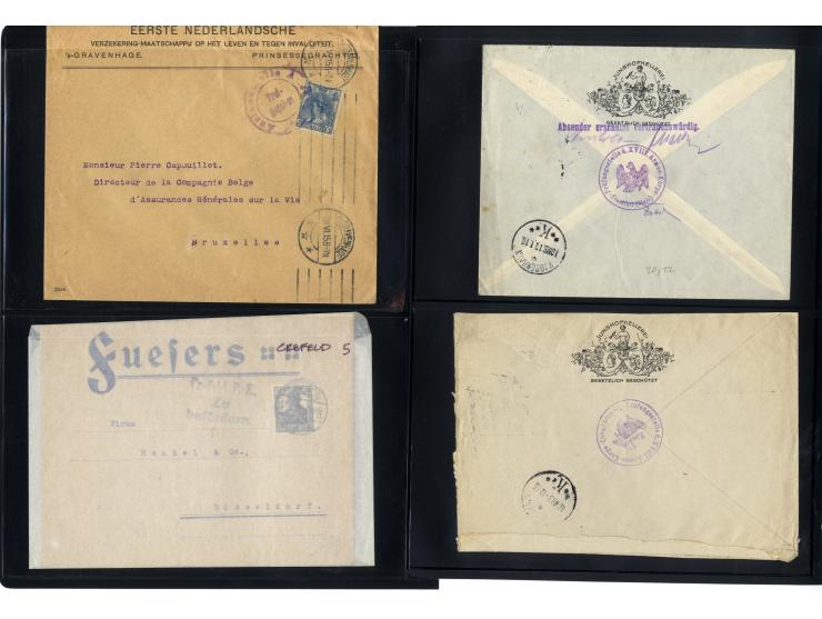 1914/22, ca. 190 Briefe, Karten und Ganzsachen mit vielen verschiedenen Zensur-Stempeln bzw. Verschlußzetteln inkl. etwas Dev
