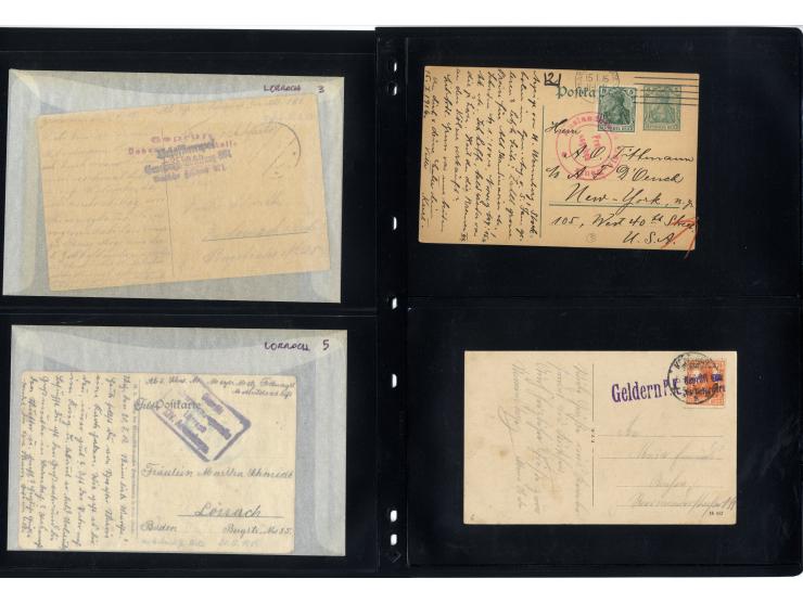 1914/22, ca. 190 Briefe, Karten und Ganzsachen mit vielen verschiedenen Zensur-Stempeln bzw. Verschlußzetteln inkl. etwas Dev