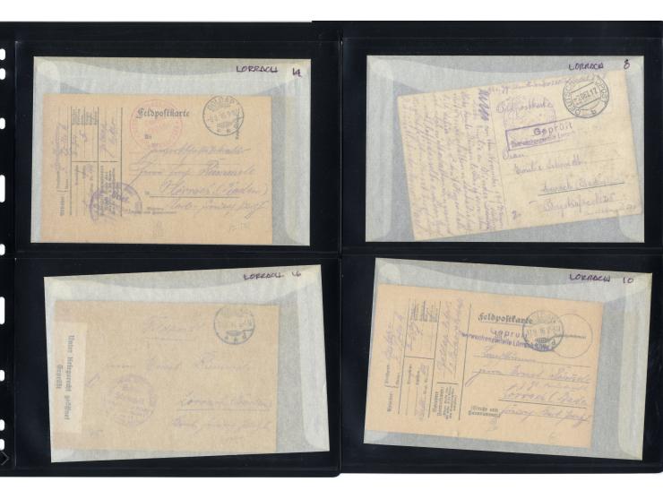 1914/22, ca. 190 Briefe, Karten und Ganzsachen mit vielen verschiedenen Zensur-Stempeln bzw. Verschlußzetteln inkl. etwas Dev