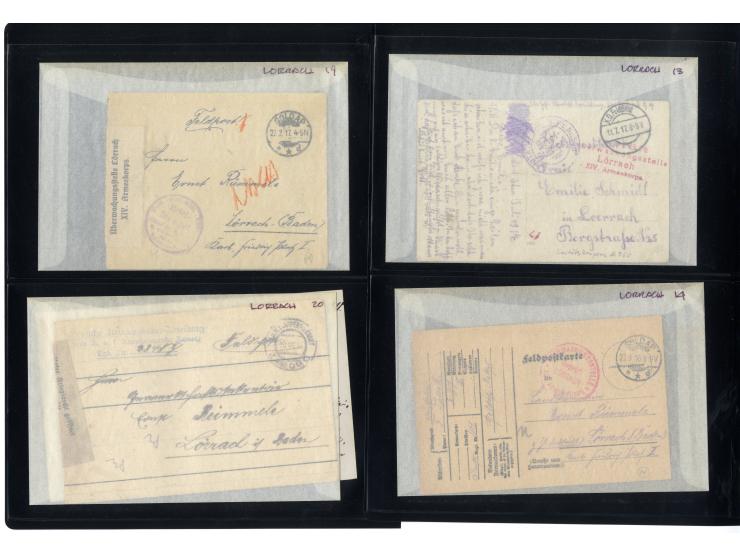 1914/22, ca. 190 Briefe, Karten und Ganzsachen mit vielen verschiedenen Zensur-Stempeln bzw. Verschlußzetteln inkl. etwas Dev