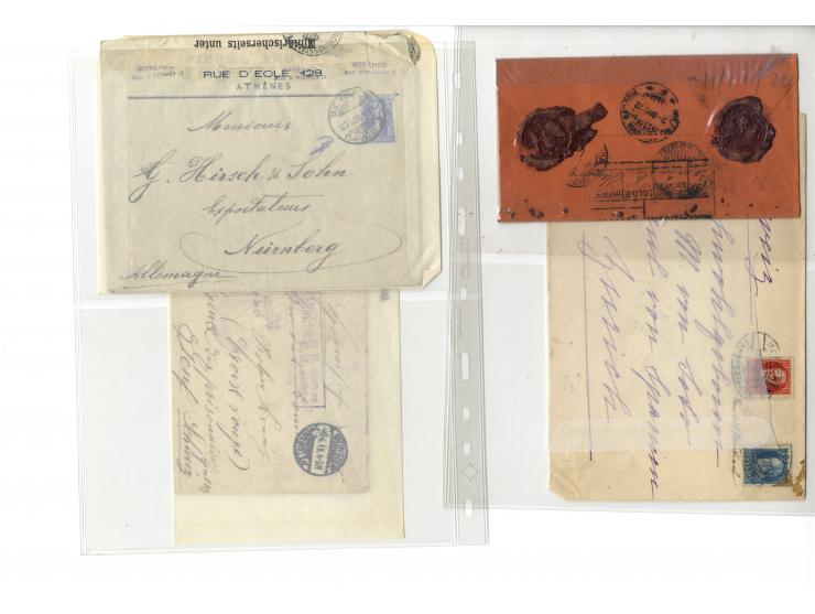 1914/22, ca. 190 Briefe, Karten und Ganzsachen mit vielen verschiedenen Zensur-Stempeln bzw. Verschlußzetteln inkl. etwas Dev
