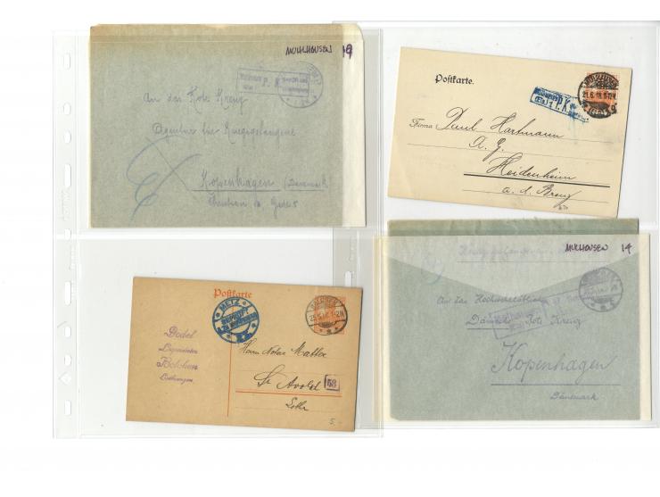 1914/22, ca. 190 Briefe, Karten und Ganzsachen mit vielen verschiedenen Zensur-Stempeln bzw. Verschlußzetteln inkl. etwas Dev