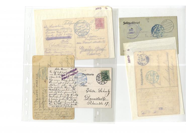1914/22, ca. 190 Briefe, Karten und Ganzsachen mit vielen verschiedenen Zensur-Stempeln bzw. Verschlußzetteln inkl. etwas Dev