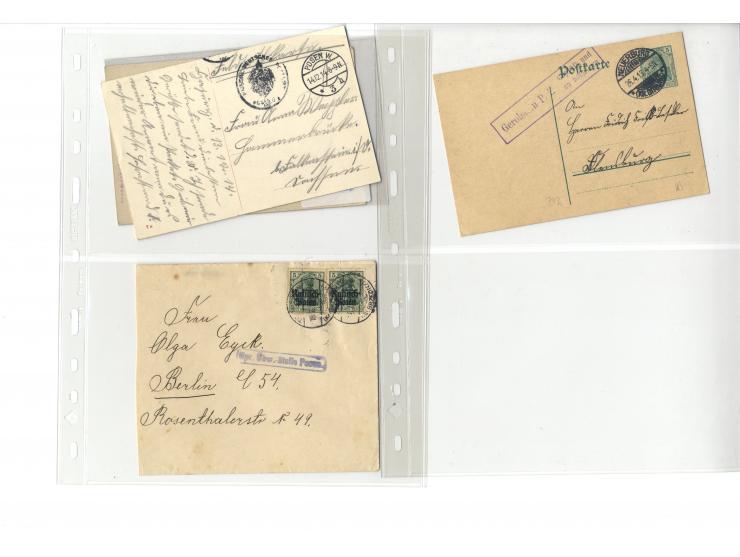 1914/22, ca. 190 Briefe, Karten und Ganzsachen mit vielen verschiedenen Zensur-Stempeln bzw. Verschlußzetteln inkl. etwas Dev