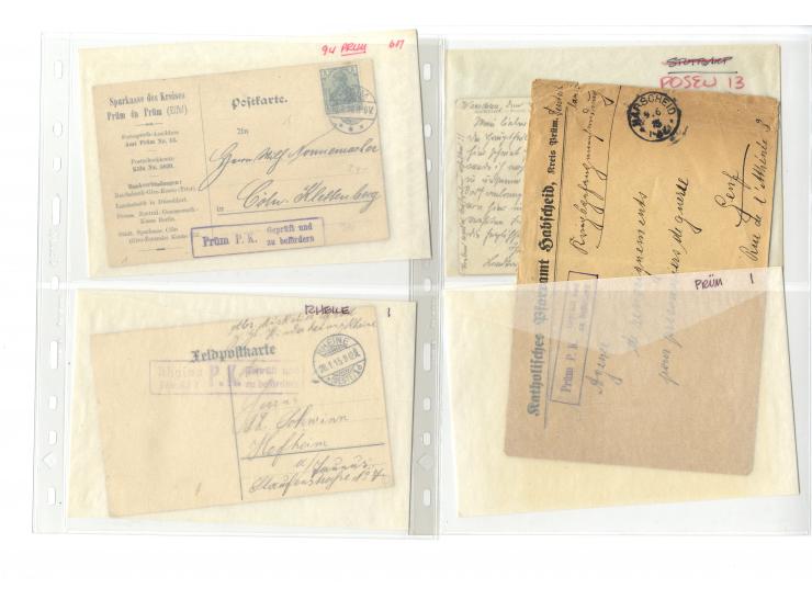 1914/22, ca. 190 Briefe, Karten und Ganzsachen mit vielen verschiedenen Zensur-Stempeln bzw. Verschlußzetteln inkl. etwas Dev