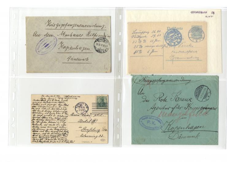 1914/22, ca. 190 Briefe, Karten und Ganzsachen mit vielen verschiedenen Zensur-Stempeln bzw. Verschlußzetteln inkl. etwas Dev