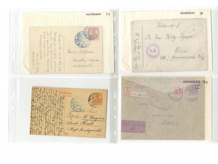 1914/22, ca. 190 Briefe, Karten und Ganzsachen mit vielen verschiedenen Zensur-Stempeln bzw. Verschlußzetteln inkl. etwas Dev