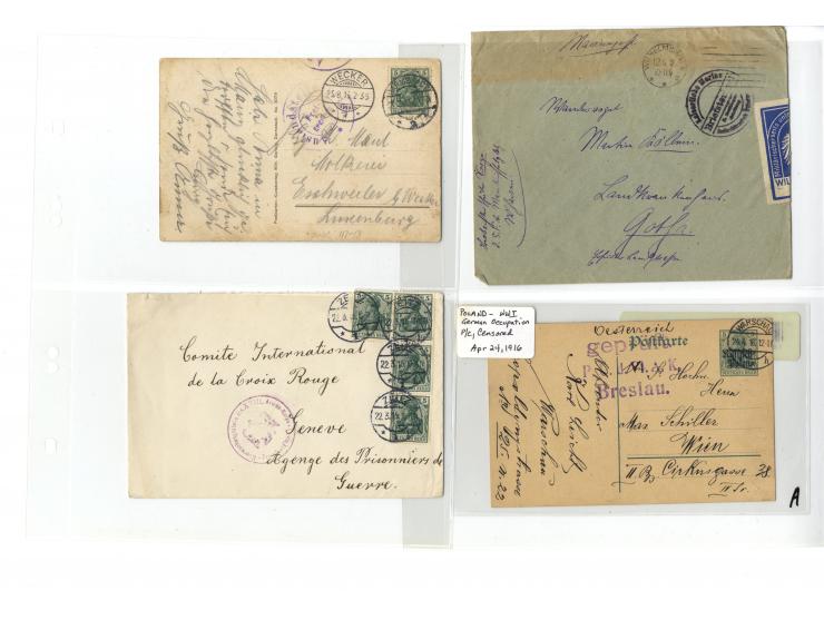 1914/22, ca. 190 Briefe, Karten und Ganzsachen mit vielen verschiedenen Zensur-Stempeln bzw. Verschlußzetteln inkl. etwas Dev