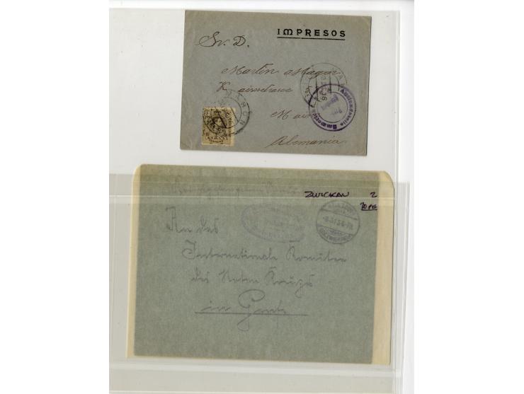1914/22, ca. 190 Briefe, Karten und Ganzsachen mit vielen verschiedenen Zensur-Stempeln bzw. Verschlußzetteln inkl. etwas Dev