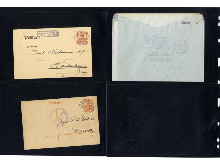 1914/22, ca. 190 Briefe, Karten und Ganzsachen mit vielen verschiedenen Zensur-Stempeln bzw. Verschlußzetteln inkl. etwas Dev