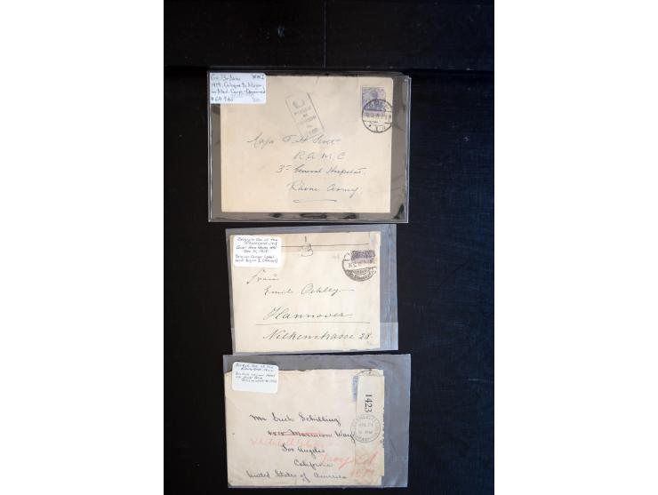 1919/23, Zensur- und Feldpost der Allierten während der Rheinland-Besetzung, interessanter Posten mit ca. 90 Briefen, Karten 