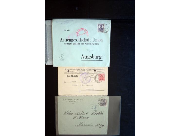1919/23, Zensur- und Feldpost der Allierten während der Rheinland-Besetzung, interessanter Posten mit ca. 90 Briefen, Karten 