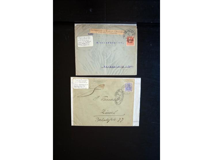 1919/23, Zensur- und Feldpost der Allierten während der Rheinland-Besetzung, interessanter Posten mit ca. 90 Briefen, Karten 