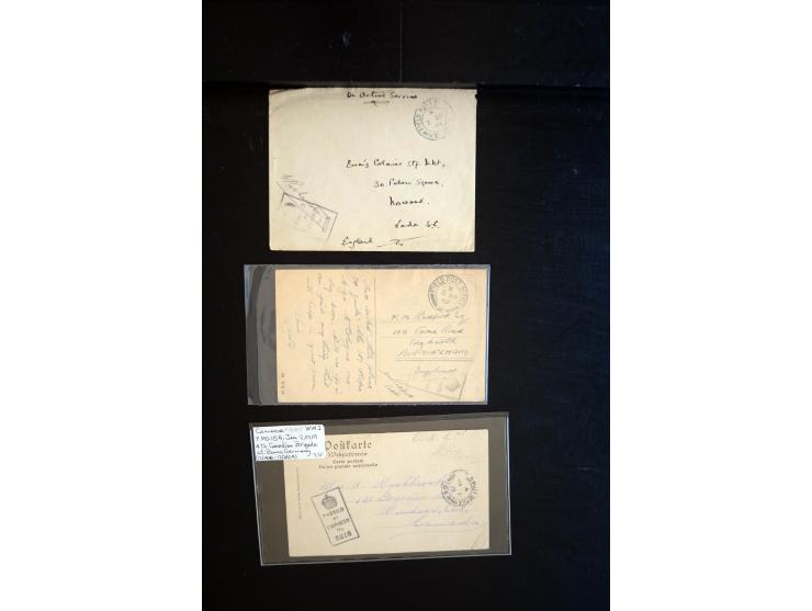 1919/23, Zensur- und Feldpost der Allierten während der Rheinland-Besetzung, interessanter Posten mit ca. 90 Briefen, Karten 