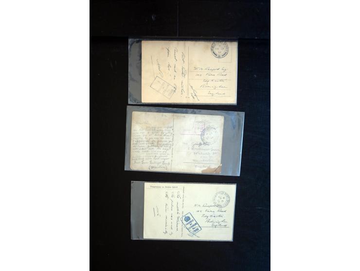 1919/23, Zensur- und Feldpost der Allierten während der Rheinland-Besetzung, interessanter Posten mit ca. 90 Briefen, Karten 