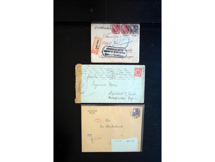 1919/23, Zensur- und Feldpost der Allierten während der Rheinland-Besetzung, interessanter Posten mit ca. 90 Briefen, Karten 