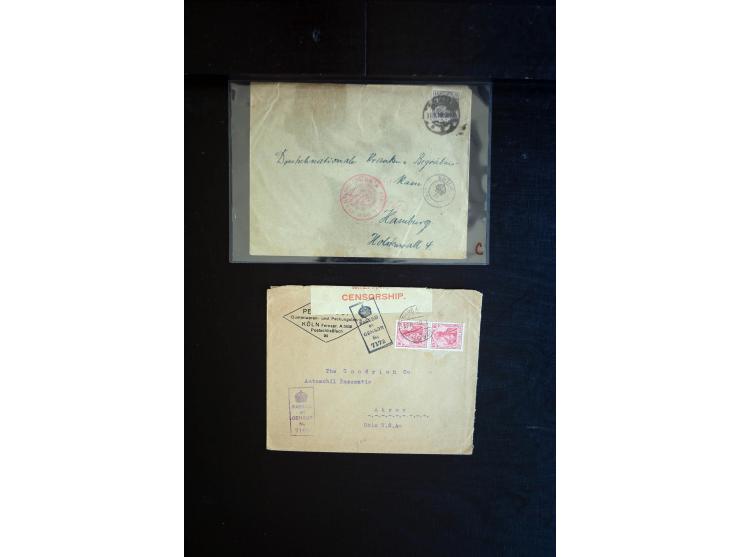 1919/23, Zensur- und Feldpost der Allierten während der Rheinland-Besetzung, interessanter Posten mit ca. 90 Briefen, Karten 
