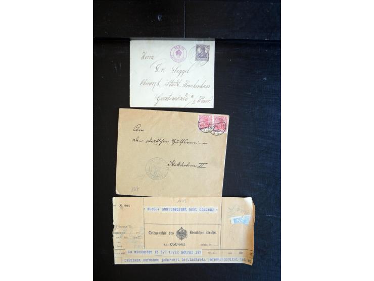 1919/23, Zensur- und Feldpost der Allierten während der Rheinland-Besetzung, interessanter Posten mit ca. 90 Briefen, Karten 