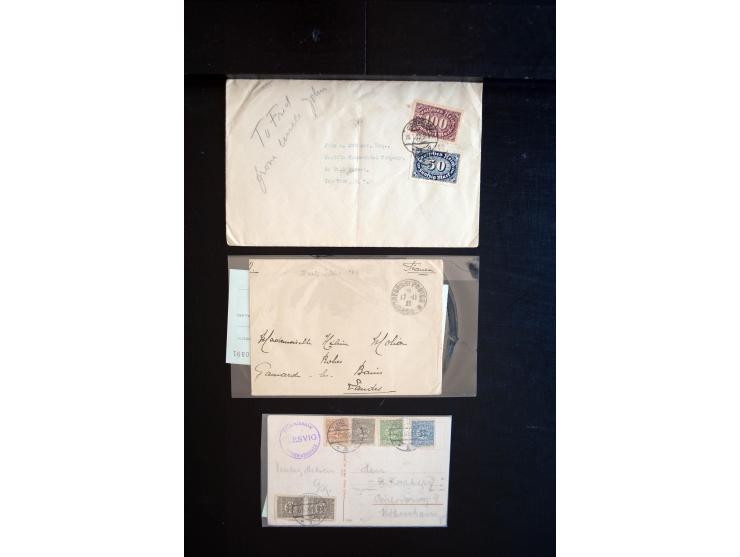 1919/23, Zensur- und Feldpost der Allierten während der Rheinland-Besetzung, interessanter Posten mit ca. 90 Briefen, Karten 