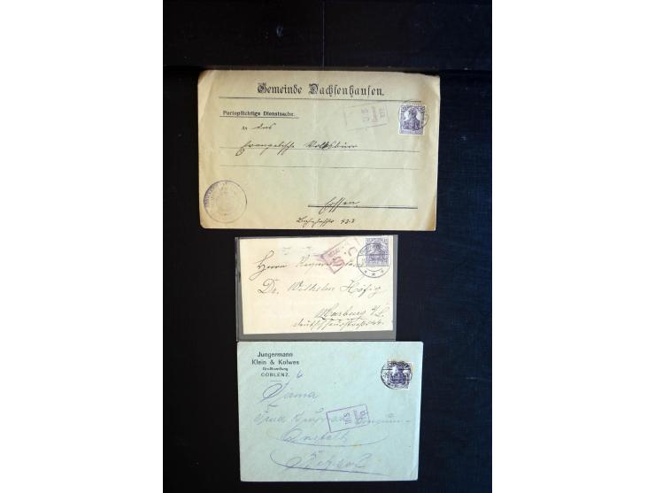 1919/23, Zensur- und Feldpost der Allierten während der Rheinland-Besetzung, interessanter Posten mit ca. 90 Briefen, Karten 