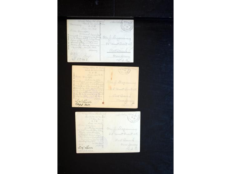 1919/21, amerikanische Feldpost in Deutschland, einige hundert Briefe und Karten mit vielen verschiedenen Feldpost-Nummern-St
