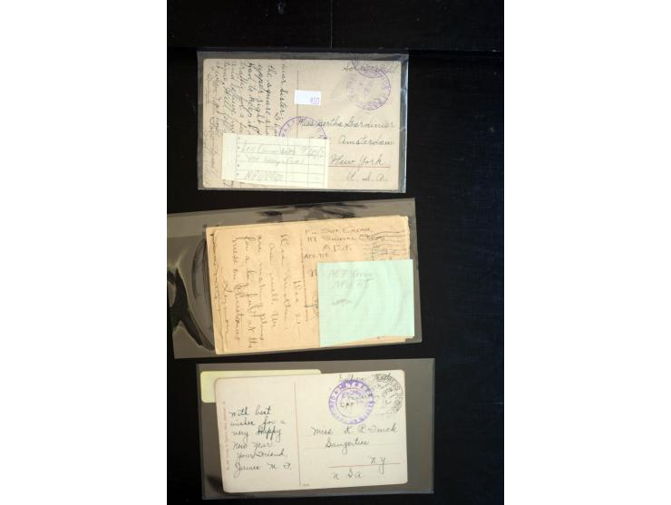 1919/21, amerikanische Feldpost in Deutschland, einige hundert Briefe und Karten mit vielen verschiedenen Feldpost-Nummern-St