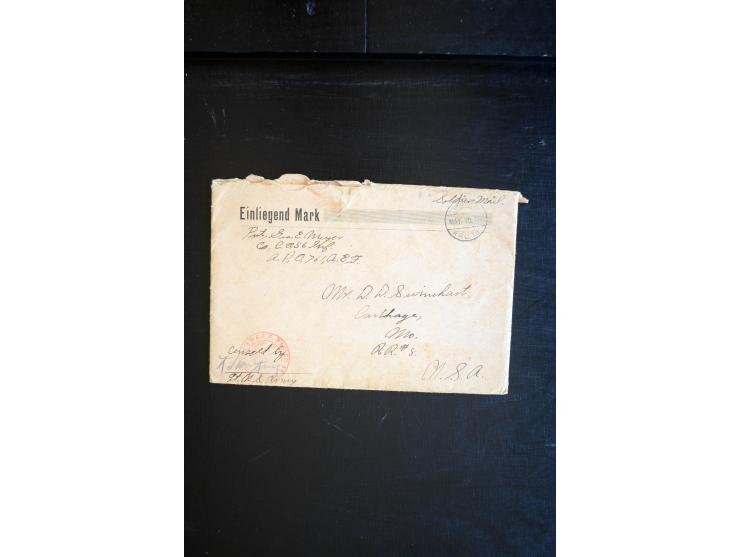 1919/21, amerikanische Feldpost in Deutschland, einige hundert Briefe und Karten mit vielen verschiedenen Feldpost-Nummern-St