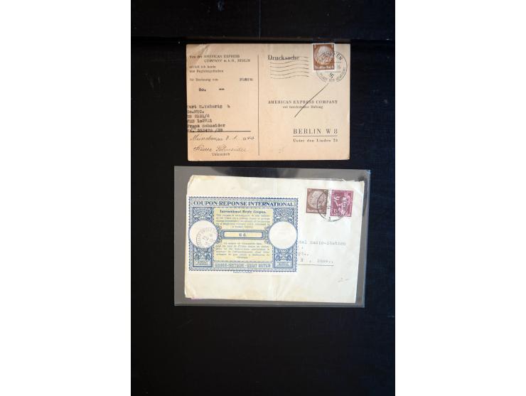 1920/45, einige hundert Briefe und Karten, Schwerpunkt III. Reich mit Propagandakarten, interessante Stempel, Auslandspost us